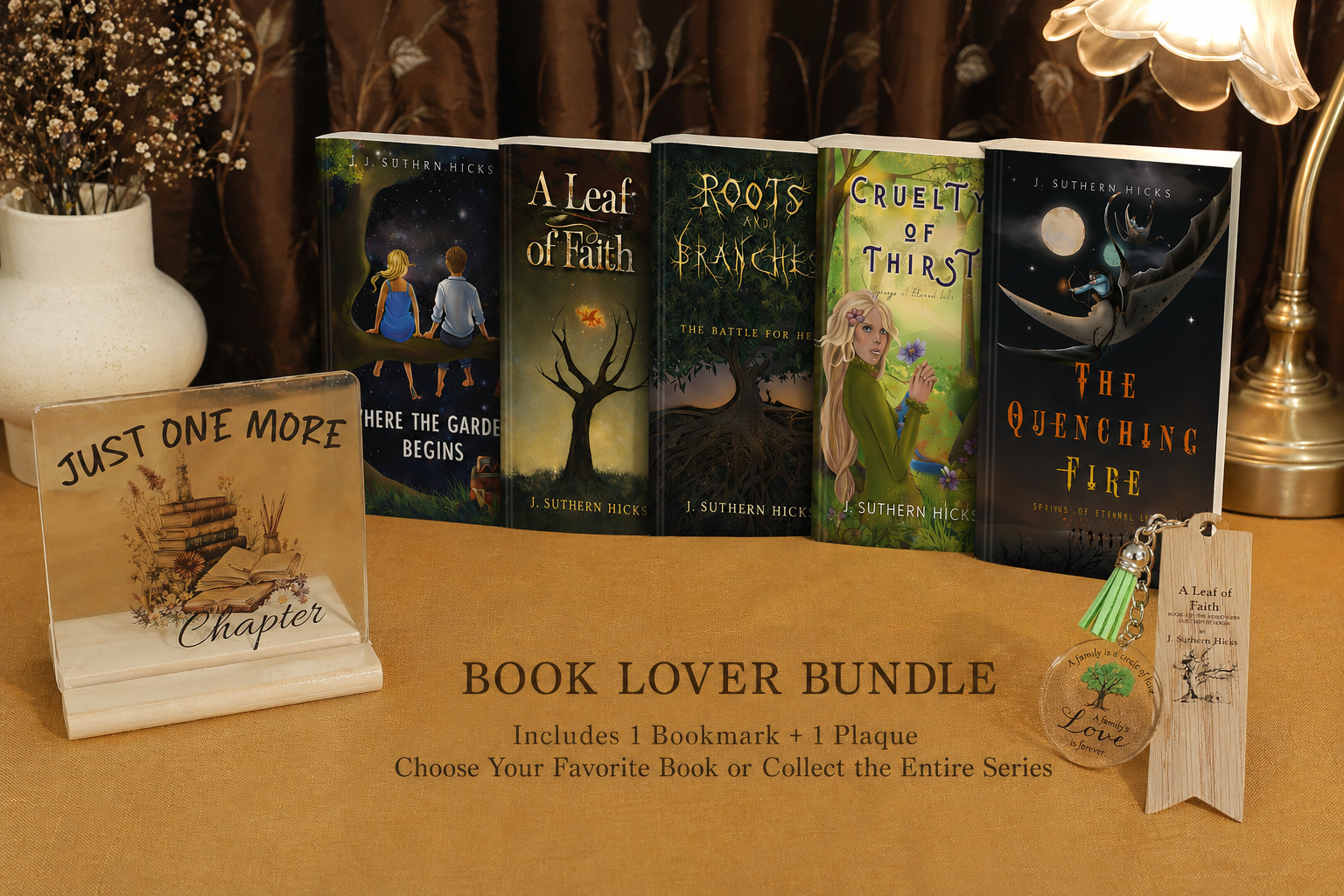 Book Lover Gift Bundle – Bookmark & Desk Plaque Included