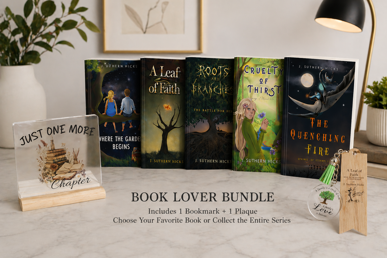 Book Lover Gift Bundle – Bookmark & Desk Plaque Included